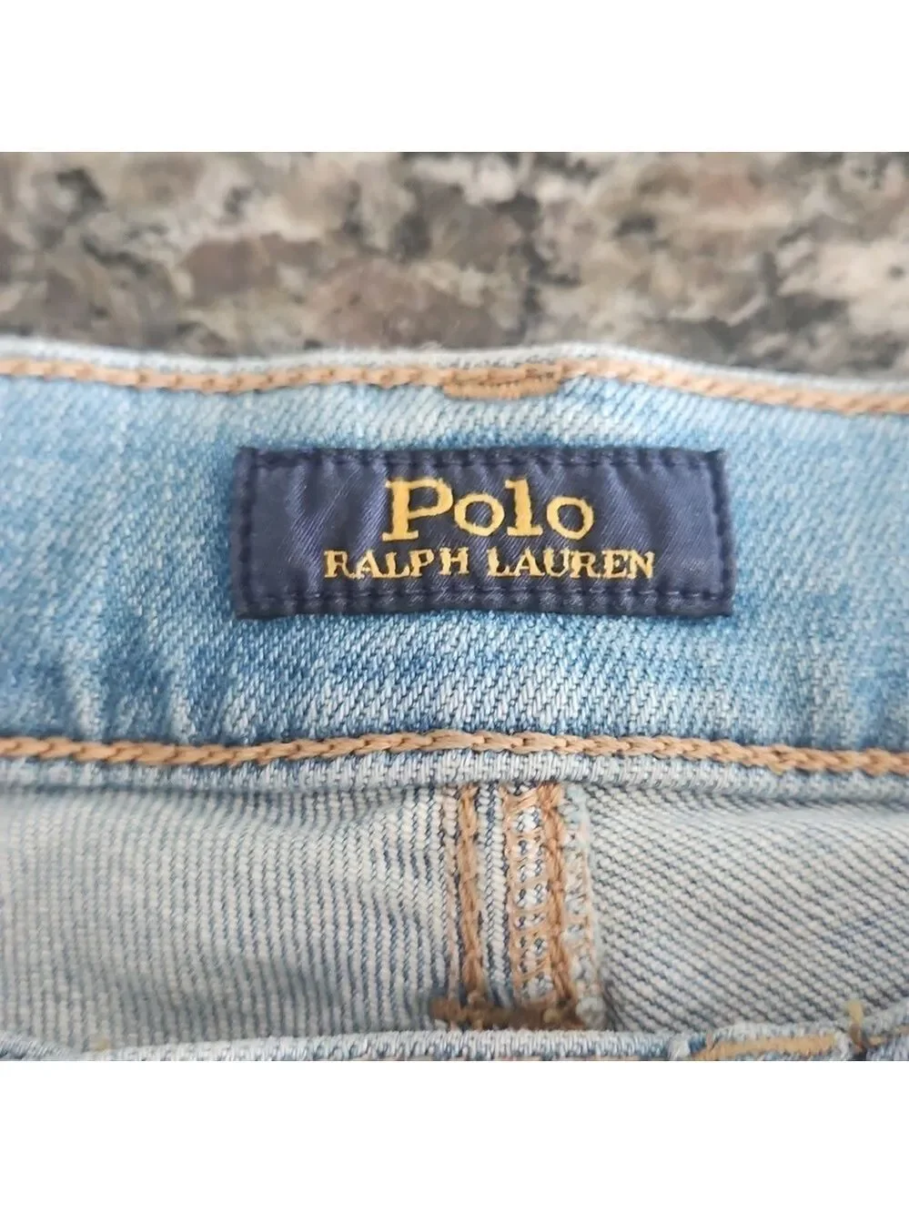 Polo Ralph Lauren Tompkins Skinny Jeans Distressed Light Blue Size 26